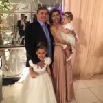 Com a esposa e as netas Sofia e Isabela