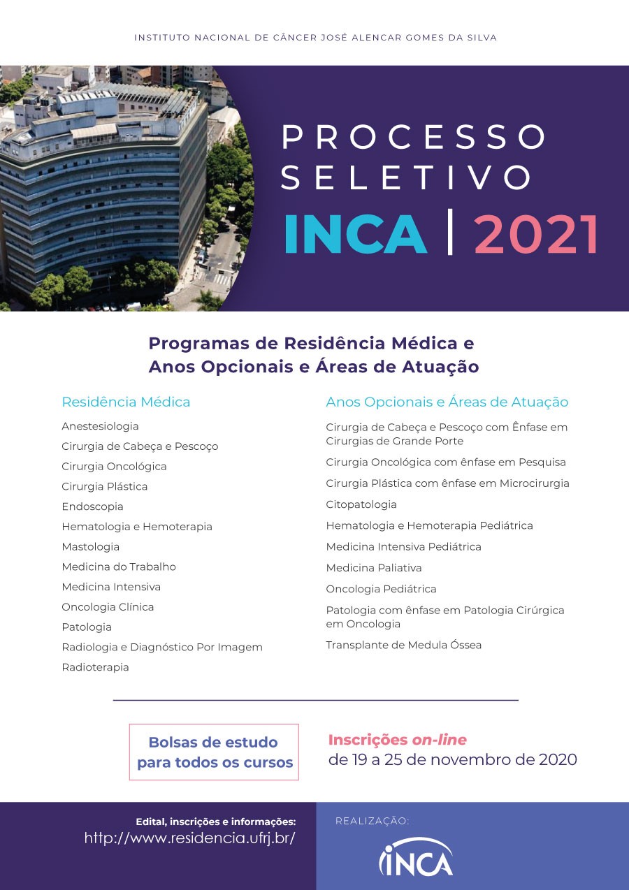 INCA abre nesta quinta-feira processo seletivo para Residência Médica ...